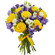 bouquet of yellow roses and irises. Krasnodar
