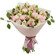 bouquet of lisianthuses carnations and alstroemerias. Krasnodar