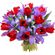 bouquet of tulips and irises. Krasnodar